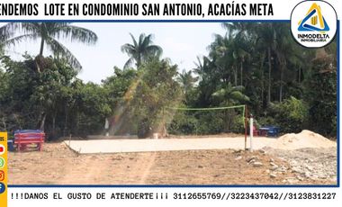 VENDO LOTE EN CONDOMINIO ACACIAS META