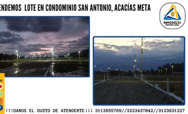 VENDO LOTE EN CONDOMINIO ACACIAS META