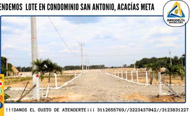 VENDO LOTE EN CONDOMINIO ACACIAS META