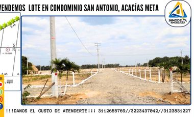 VENDO LOTE EN CONDOMINIO ACACIAS META