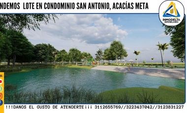 VENDO LOTE EN CONDOMINIO ACACIAS META