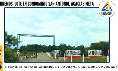 VENDO LOTE EN CONDOMINIO ACACIAS META