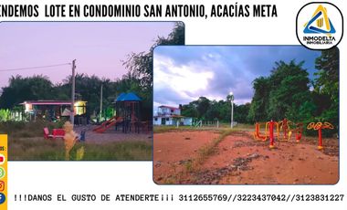 VENDO LOTE EN CONDOMINIO ACACIAS META