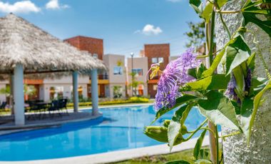 Casa con Rood Garden, seguridad en condominio en Yautepec Morelos