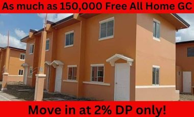 House for sale in Tanza Cavite Camella Tanza near SM only 2% DP to move in Free Move in and Bank Charges