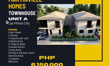 Pre selling 2 Storey Townhouse in Martinville homes Las Pinas City (RENT TO OWN)