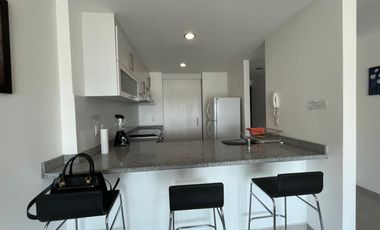DEPARTAMENTO TOTALMENTE AMUEBLADO EN RENTA EN NATURA RESIDENCIAL, TORRE CON ALBERCA ,GYM Y CANCHA DE TENIS