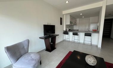 DEPARTAMENTO TOTALMENTE AMUEBLADO EN RENTA EN NATURA RESIDENCIAL, TORRE CON ALBERCA ,GYM Y CANCHA DE TENIS
