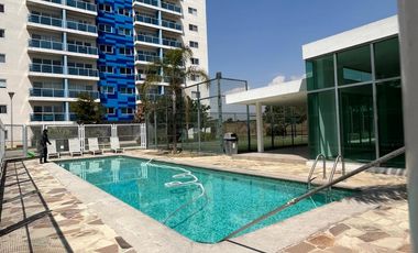 DEPARTAMENTO TOTALMENTE AMUEBLADO EN RENTA EN NATURA RESIDENCIAL, TORRE CON ALBERCA ,GYM Y CANCHA DE TENIS