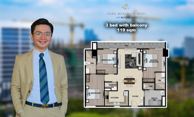 No downpayment 3 bedroom in Park Mckinley West Preselling Bgc condo for sale Fort Bonifacio Taguig City