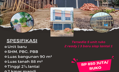 Dijual 5 Unit Ruko Baru di Talang Buruk Alang-Alang Lebar Palembang