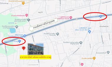 ถูกและคุ้มที่สุด!!  อาคารพาณิชย์  3 ชั้น ขนาดพื้นที่ 23 ตร.วา กว้าง 4.6เมตร ลึก 12 เมตร  หลังตลาดเทิดไท ตาลคู่  โคราช เหมาะค้าขายและอยู่อาศัย ด้วยการอ