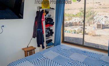 Venta de parcela con cabaña, orilla de rio, electricidad, a 10 minutos de Vicuña. $87 millones