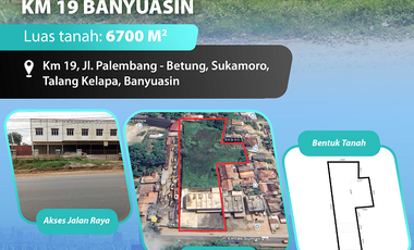 Tanah Dijual di Banyuasin BONUS 7 Unit Ruko 2 Lantai