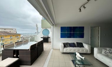 En venta amplio y lujoso departamento en Chipipe, Salinas primera linea de playa
