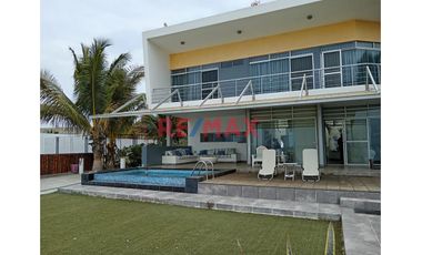 Vendo Linda Casa De Playa Completamente Amoblada Y Equipada En Colan -Zona Sur - Primera Fila - Frente Al Mar. ID:1075538