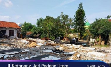 For Sale Land Area 3.960 sqm at Jl. Ketapang, Jati Padang - Pasar MInggu Jakarta Selatan