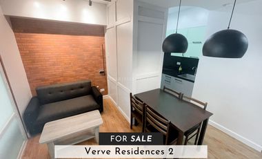 For Sale: Verve Residences STUDIO Converted to 1-Bedroom Fully-Furnished Condo in BGC Taguig High Street South