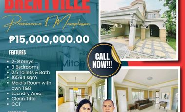 Great Deal! 3 Bedroom Townhouse for Sale at Brentville International Prominence 1, Biñan Laguna