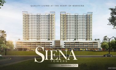 Pre Selling Siena Towers 1 Bedroom with balcony at Marikina City