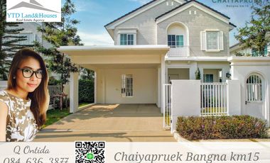 Brand new House for Rent, CHAIYAPRUEK Bangna KM.15 85,000 Baht/month (Fully furnished)