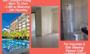 3 Bedroom Condo in San Juaquin Pasig Rent To Own as low 25K Monthly Near Airport