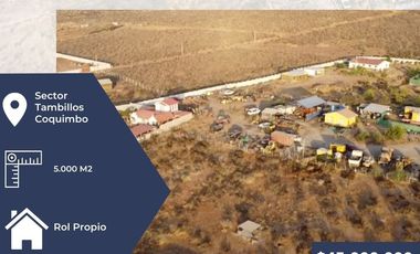 Venta Terreno sector Tambillos 5000m2, Terreno plano, cercado, con luz y factibilidad de agua.