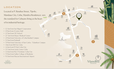 MANDTRA RESIDENCES - 1 BEDROOM UNIT in Tipolo, Mandaue City, Cebu 36sqm