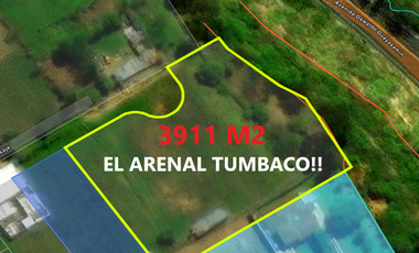 EXCELENTE TERRENO DE VENTA PARA PROYECTO EN EL ARENAL TUMBACO!! VISTA!!