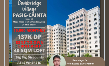 RENT TO OWN l 10,000 Monthly l PET Friendly l EASY REQUIREMENTS l Easy Moved in l Air Bnb Ready l Investment Wise l Air Bnb Ready l BiG Big Promo Discount l Transit Oriented Development Project