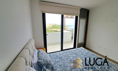 Departamento 2 dormitorios amoblado con vista al mar en renta, Urbanización privada ciudad del mar, Manta