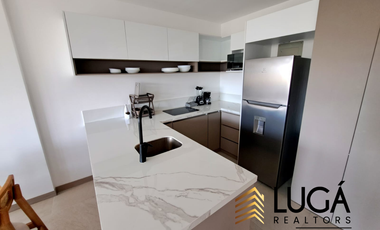 Departamento 2 dormitorios amoblado con vista al mar en renta, Urbanización privada ciudad del mar, Manta