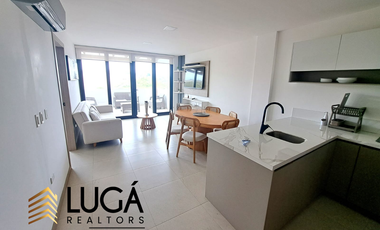 Departamento 2 dormitorios amoblado con vista al mar en renta, Urbanización privada ciudad del mar, Manta