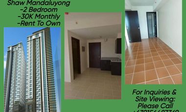 2 BR Penthouse in Mandaluyong as low as 30K Monthly Rent To Own