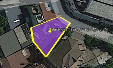 BARANGKA ILAYA MANDALUYONG CITY NEAR EDSA AND BONI AVENUE LOT @ 388 SQM