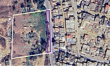SE VENDE TERRENO CON AFECTACION