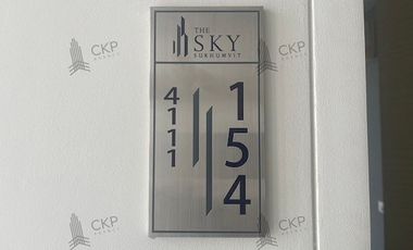 Condo for sale, The Sky Sukhumvit, size 34.45 sq m, fully furnished, ready to move in. Near BITEC Bangna, near BTS, convenient travel.