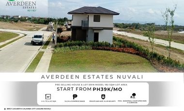 182 SQM House and Lot For Sale in Calamba, Laguna - Averdeen Estate Nuvali Erin