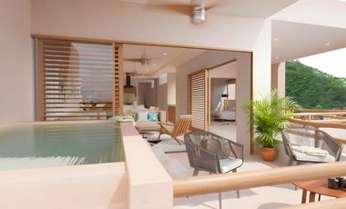 Condominio con alberca privada, vista a la montaña en venta Huatulco.