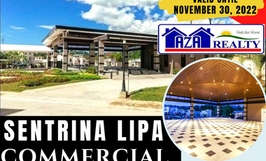 25K Reservation Sentrina Lipa 69sqm. Commercial Lot For Sale in Batangas