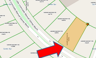 Terreno Comercial en venta o renta en Centro Sur. Querétaro. 1,250 m2 en el Corazón Comercial y Financiero, Centro Sur