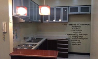 FOR RENT 3-BR LOWER PENTHOUSE W/ PARKING SLOT & MAID'S RM IN SONATA PRIVATE RESIDENCES ORTIGAS CENTER