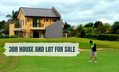 New House and lot for sale in a fresh golf environment ideal for retirement in Silang few kilometers away from Tagaytay