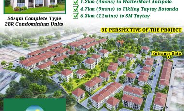 Low-Rise 2 BR PagIBIG Condo for Sale at Midori Terraces, Antipolo Rizal