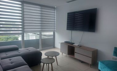 Samborondon, Renta Lindo Departamento 2 Dorm Amoblado Vista a La Ciudad