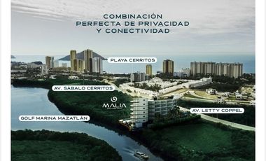 MALIA GOLF AND YACHT MARINA MAZATLAN DEPARTAMENTOS EN VENTA