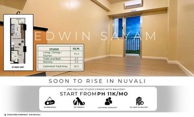 Pre Selling Mid Rise Studio Condo with Balcony in Sta Rosa Laguna
