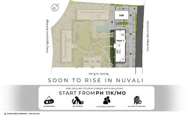 Pre Selling Mid Rise Studio Condo with Balcony in Sta Rosa Laguna