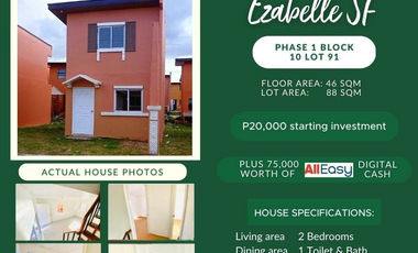 BRAND NEW EZABELLE MODEL RFO UNIT FOR SALE IN CAMELLA BACOLOD SOUTH (BRGY ALIJIS, BACOLOD CITY)