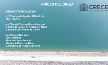 TERRENO PARRAL EMBALSE DIGUA, AGUA POTABLE Y LUZ